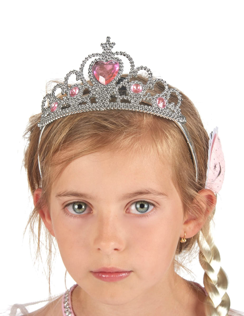 Detail na diadéme princeznovského kostýmu a doplnky
