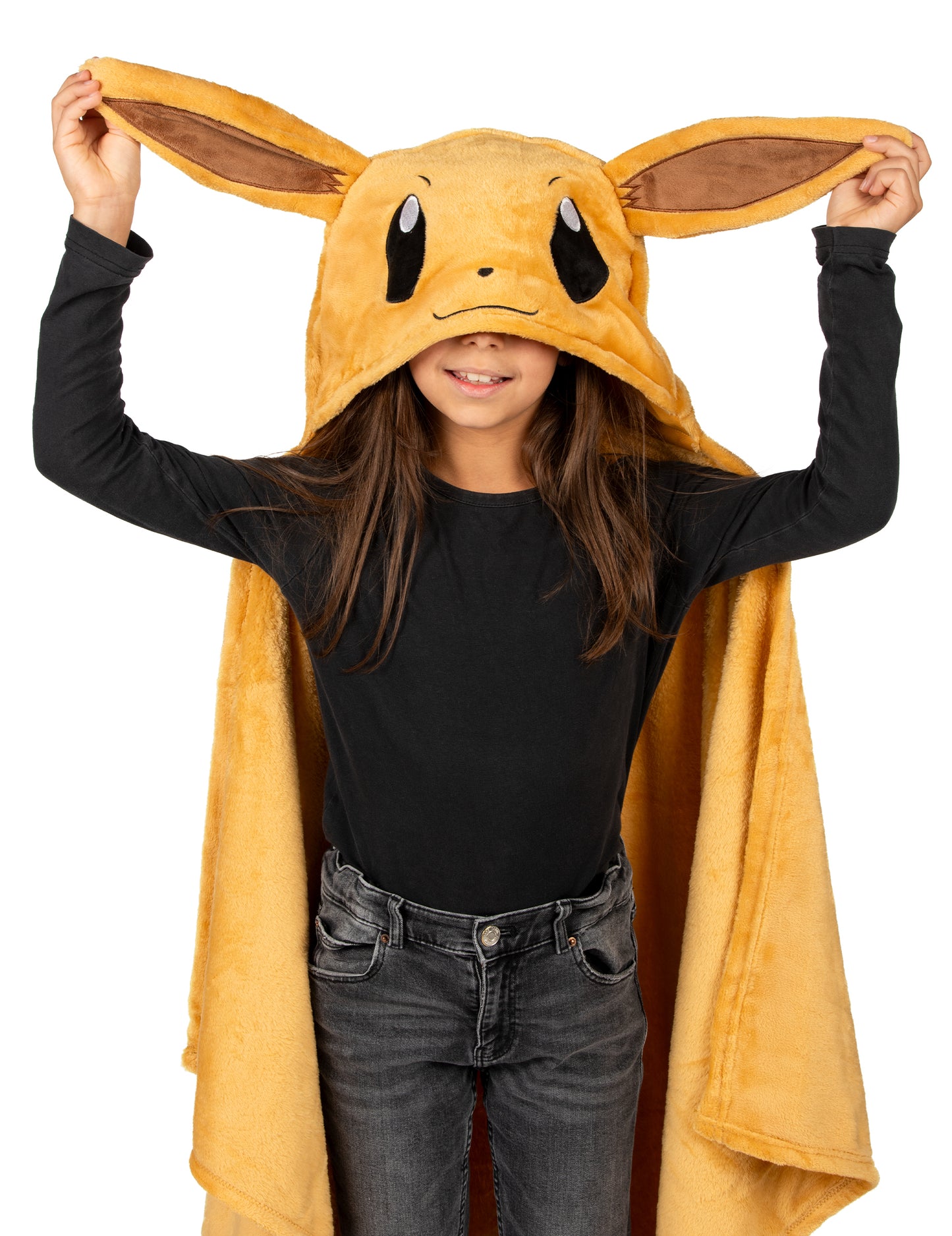 Flísová deka s kapucňou pre deti - kostým Eevee Pokémon™