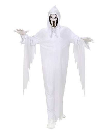 Déguisement de fantôme effrayant pour enfant blanc avec masque