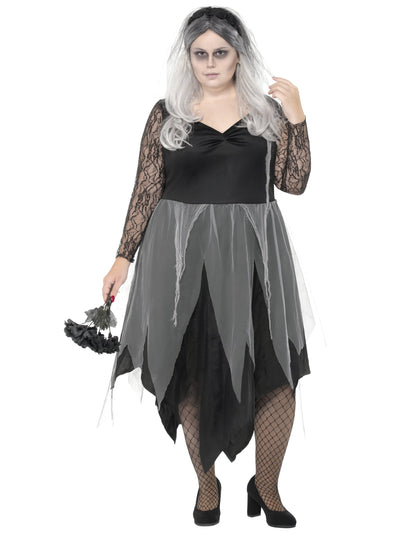 Čierny ženatý duch maskovanie ženy Halloween