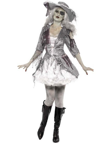 Pirátsky pirátsky duch kostým žena Halloween