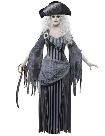Halloween Grey Pirate Ghost Mas bude