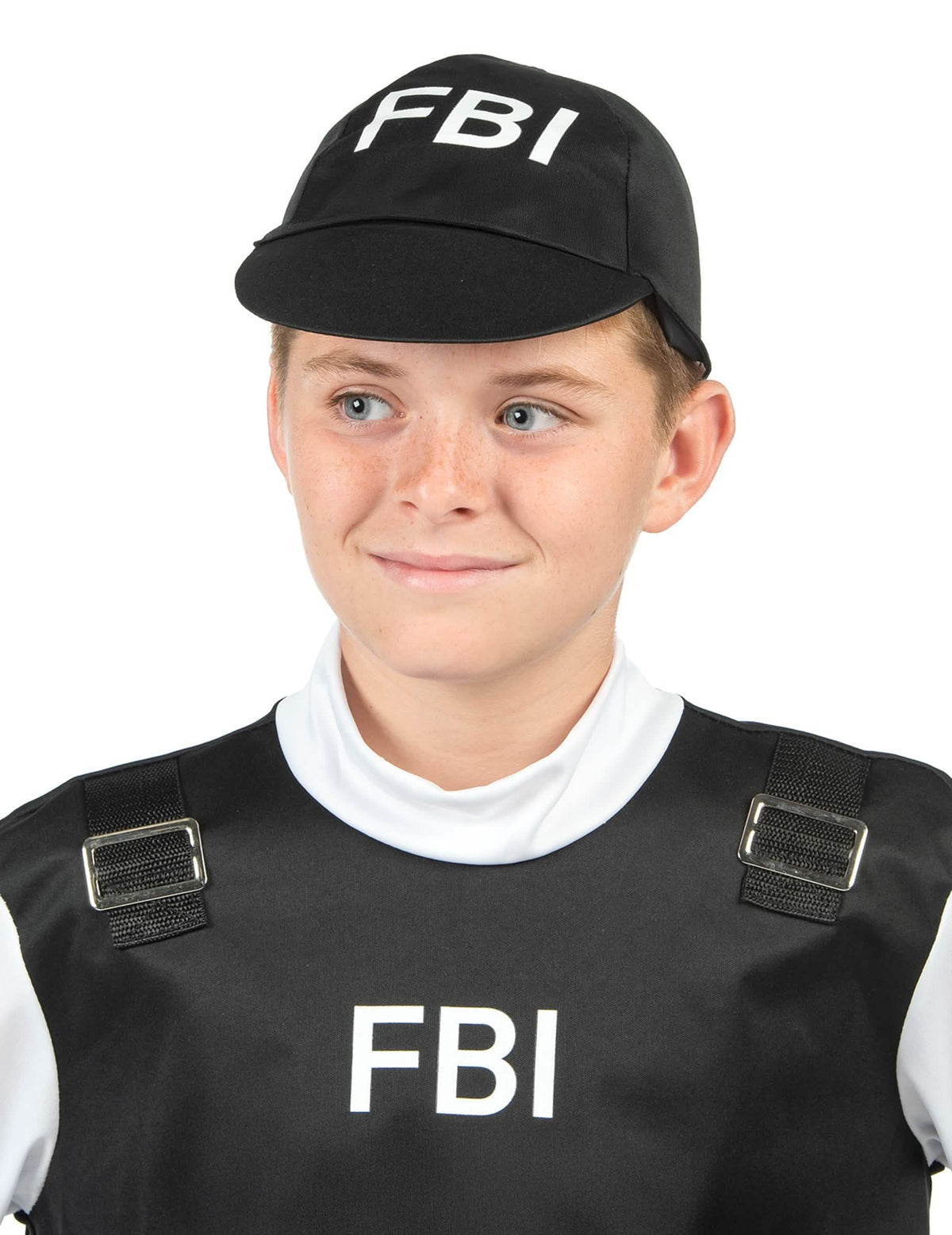 Detail na čiapke detského kostýmu FBI