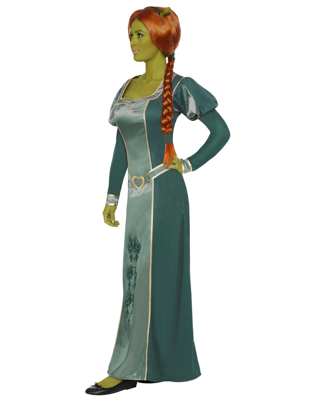 Vue de profil du déguisement Fiona Shrek™ pour femme