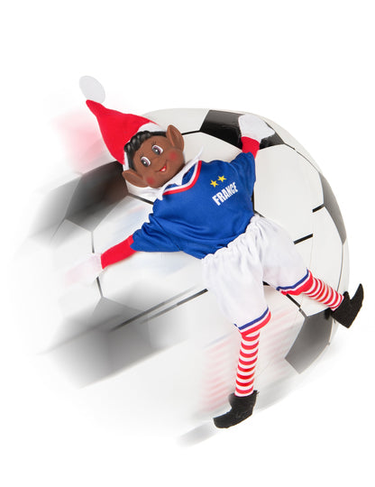 Kostým francúzskeho národného futbalového tímu pre šibalskú elfskú bábiku