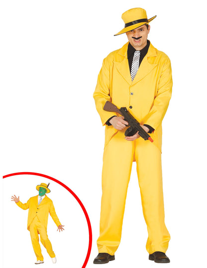Kostým pre dospelých žltých gangster