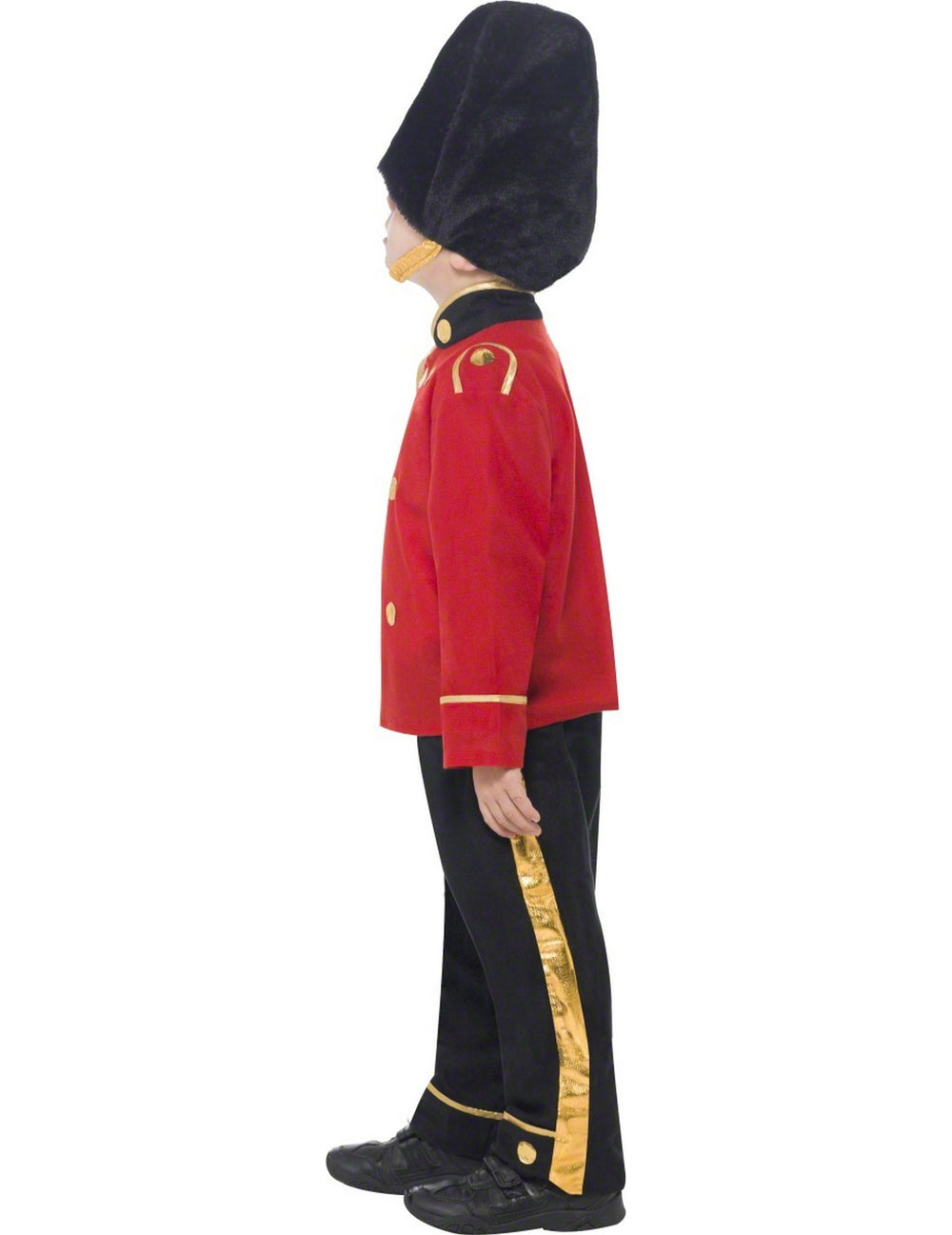 Vue de profil du déguisement de garde anglais pour enfant