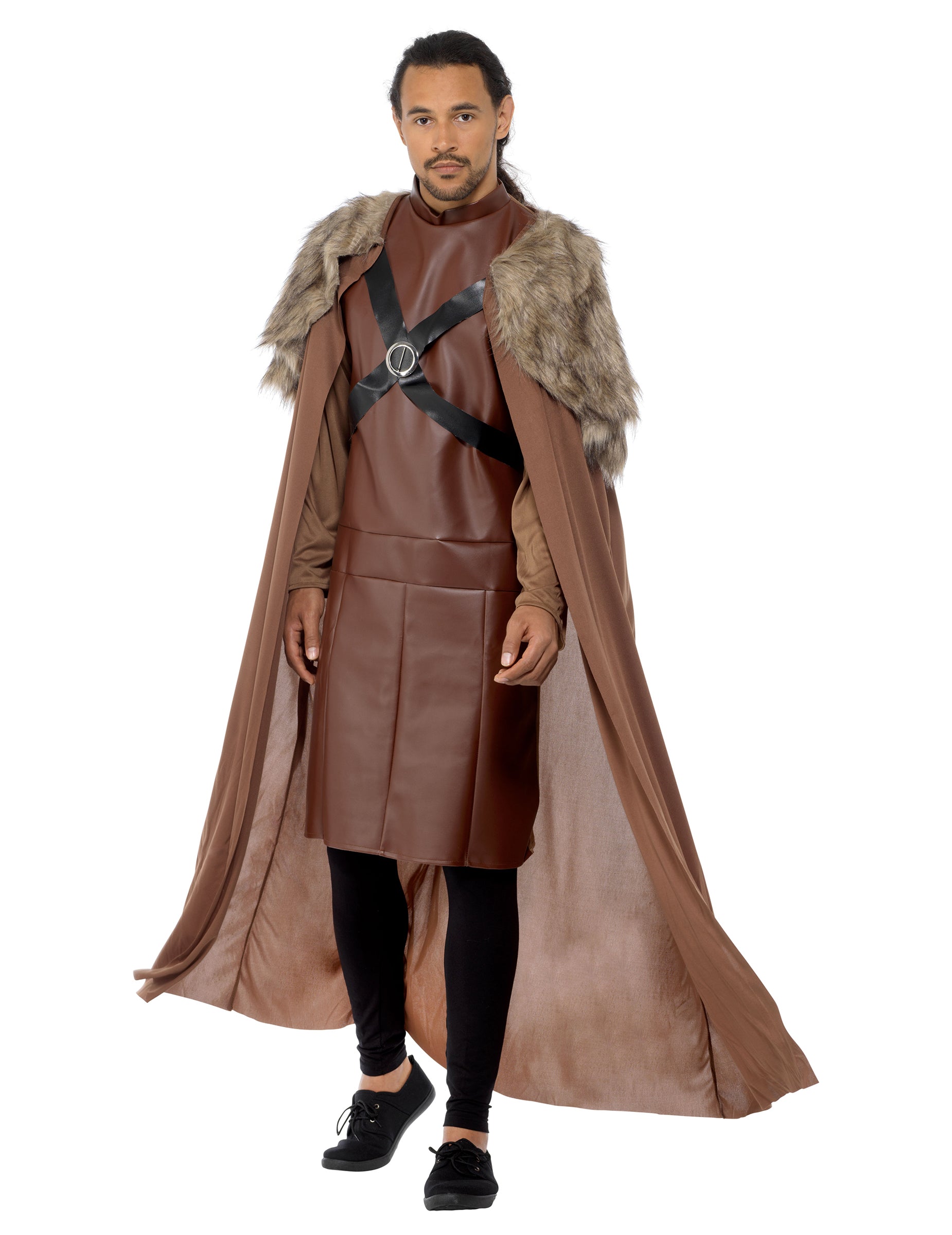 Vue de trois-quarts du déguisement de gardien médiéval pour homme