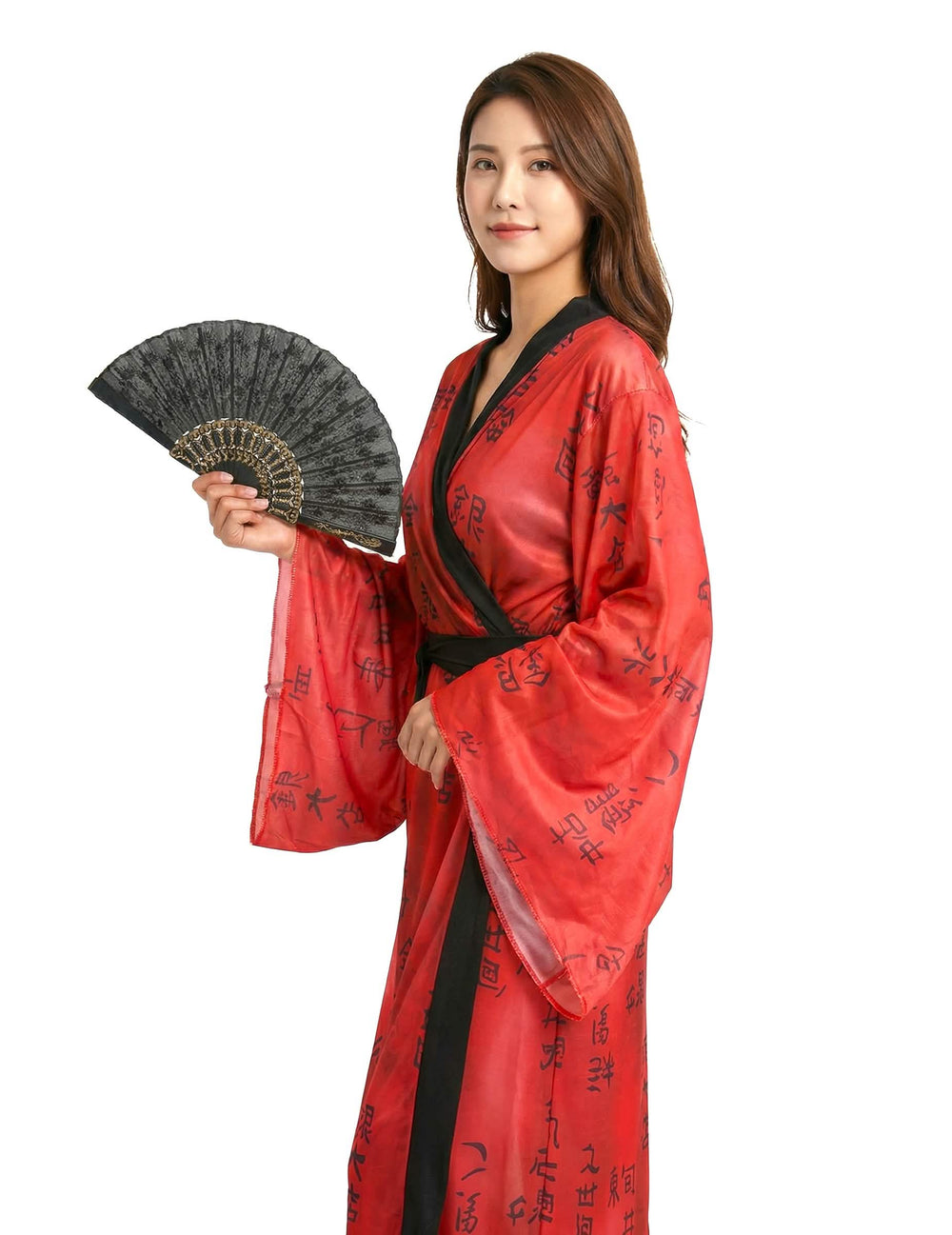 Pohľad zozadu na dámsky kostým gejši kimono