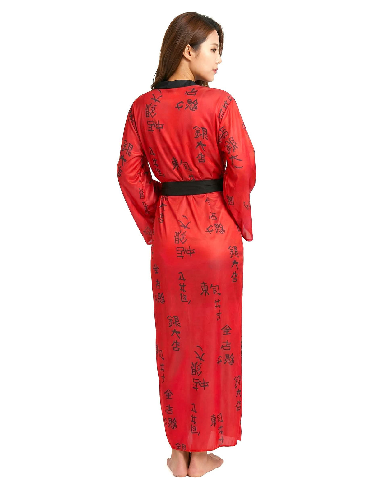Zadný pohľad na gejša kostým kimono