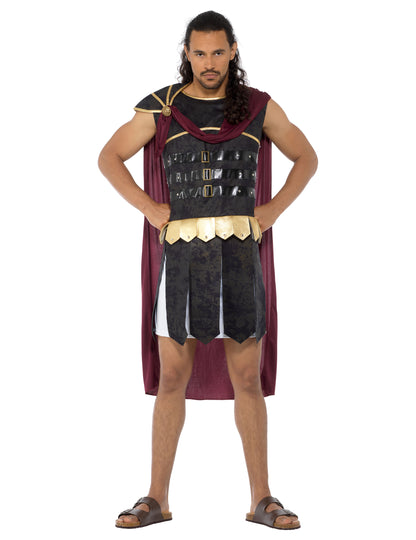 Vue d'ensemble de face du déguisement de gladiateur romain