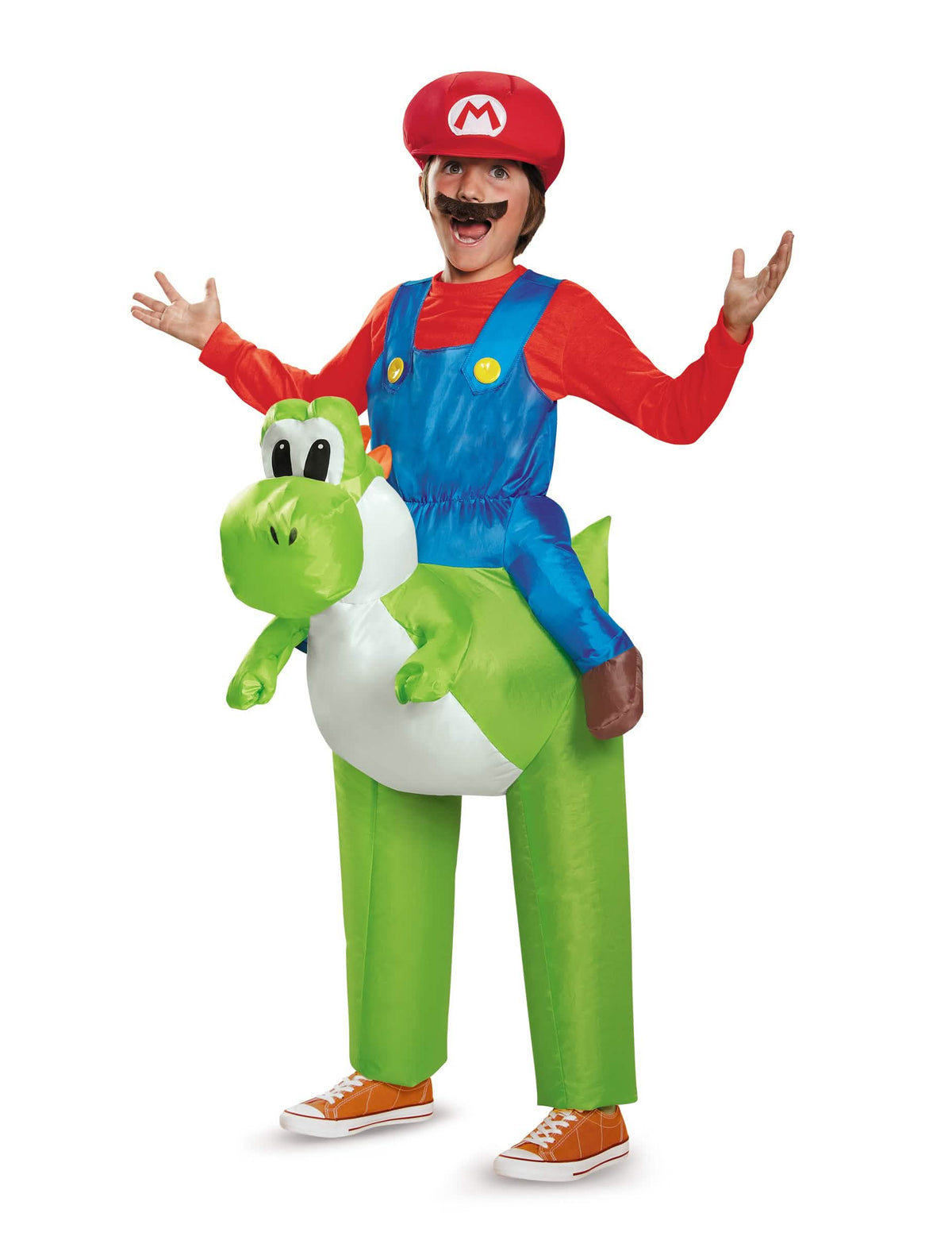 Nes ma kostým Mario na Yoshi Nintendo pre deti červená modrá a zelená