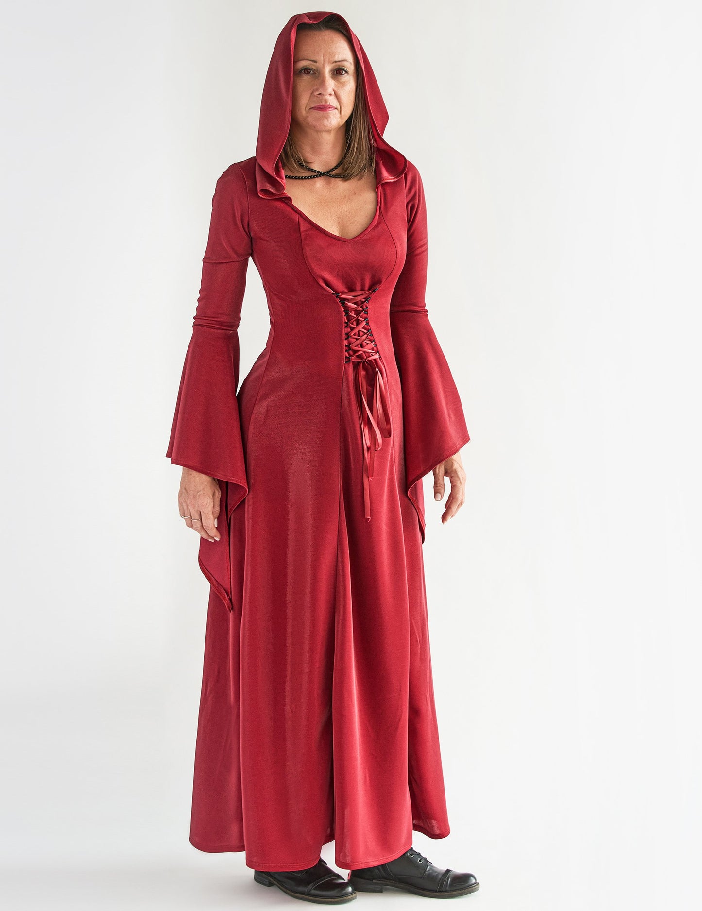 Gotické šaty červené šaty dámske šaty