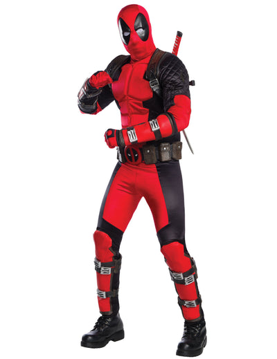 Dospelý kostým Deadpool Grand Heritage v červenej a čiernej farbe