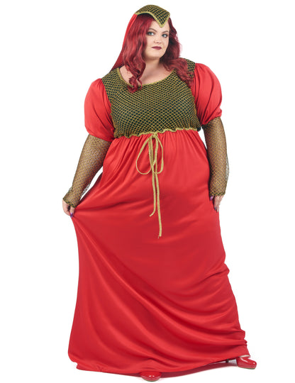 Žena z veľkej stredovekej červenej veľkosti