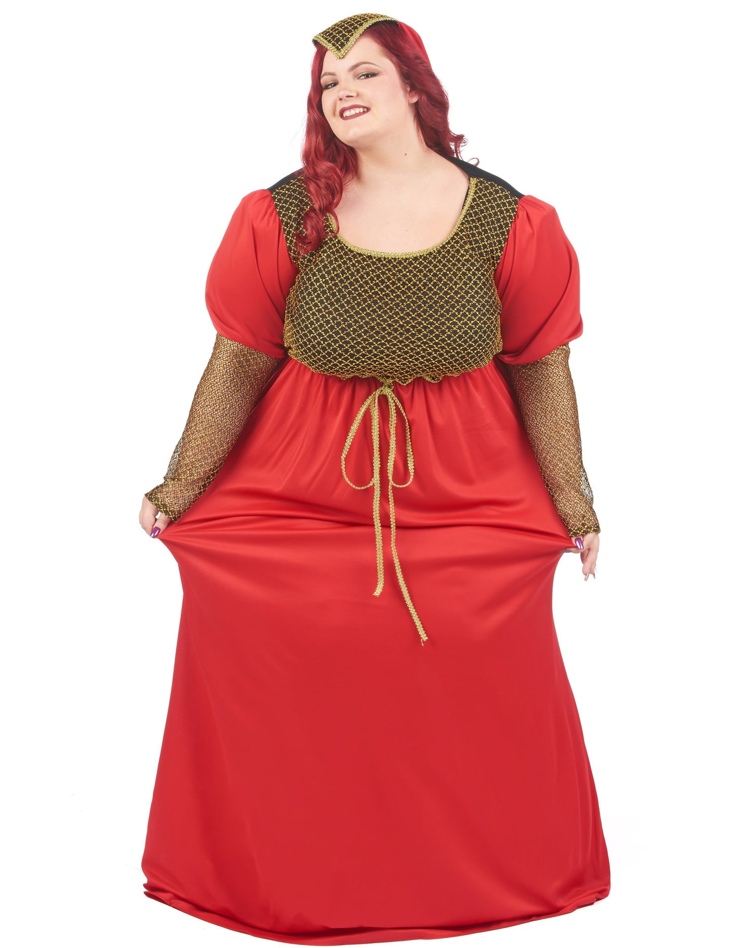 Žena z veľkej stredovekej červenej veľkosti