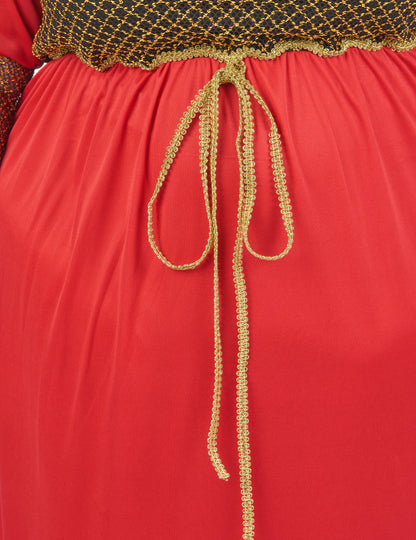 Žena z veľkej stredovekej červenej veľkosti