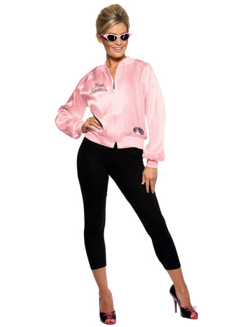 Déguisement Grease™ Pink Ladies années 50 pour femme rose satiné