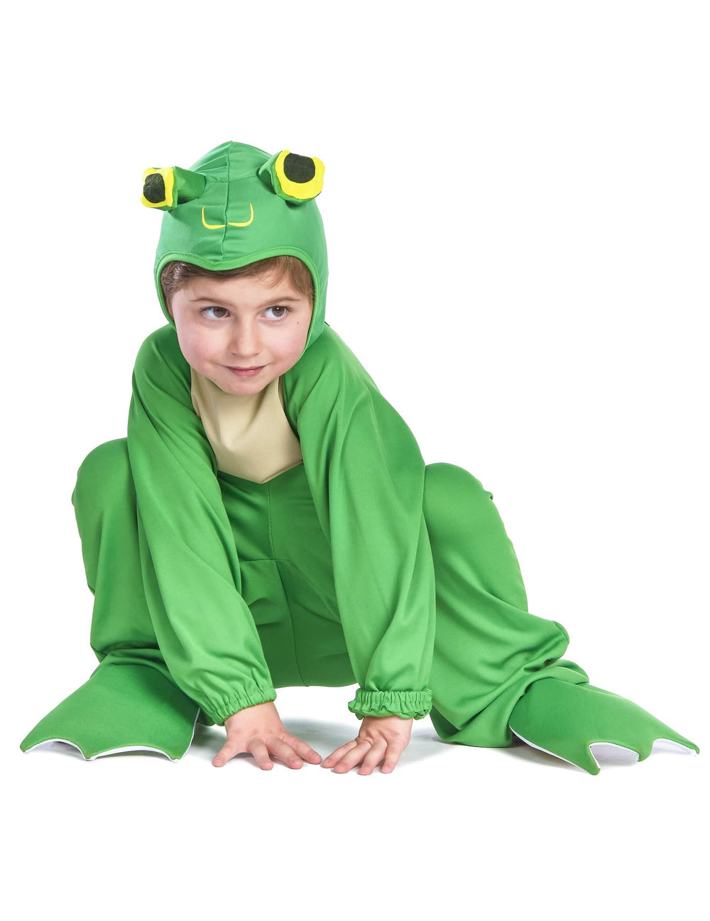 Drepúca poloha kostýmu žaba pre dieťa