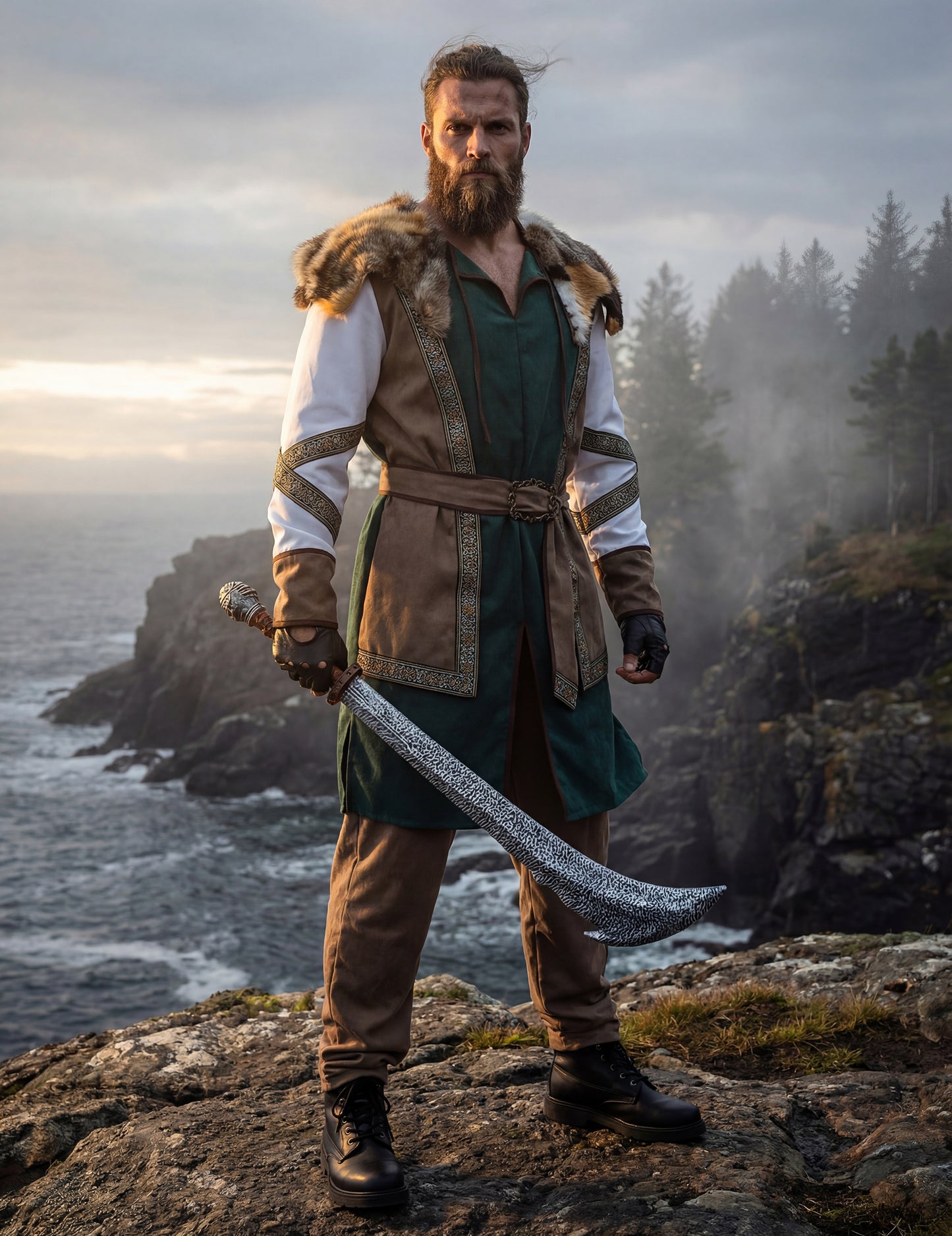 Luxusný kostým vikingského bojovníka pre mužov