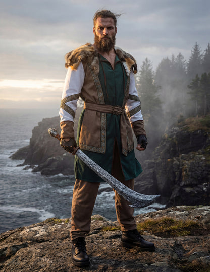 Luxusný kostým vikingského bojovníka pre mužov