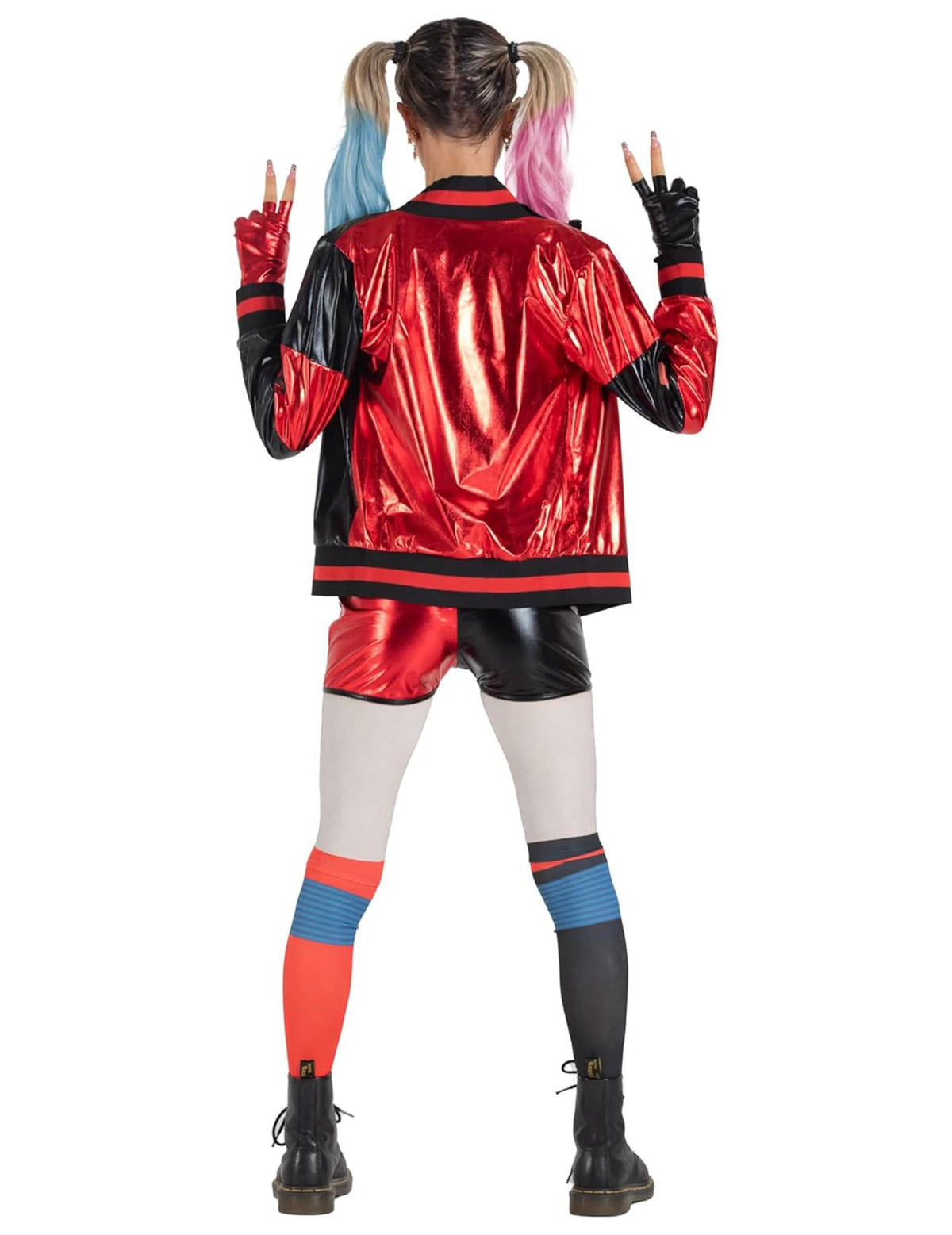 Pohľad zozadu na kostým Harley Quinn™ pre dievča