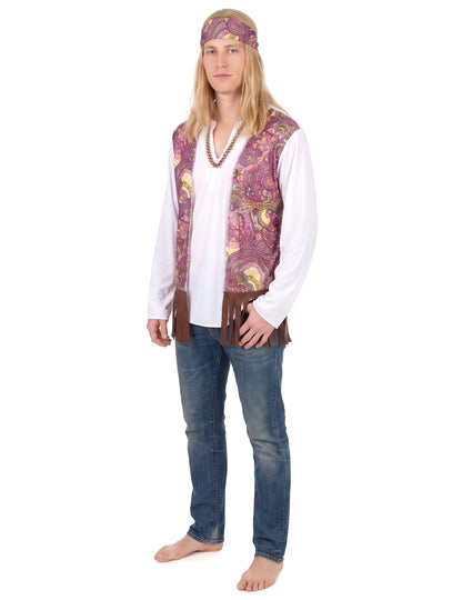 Maskovanie hippie s mužskými strapcami