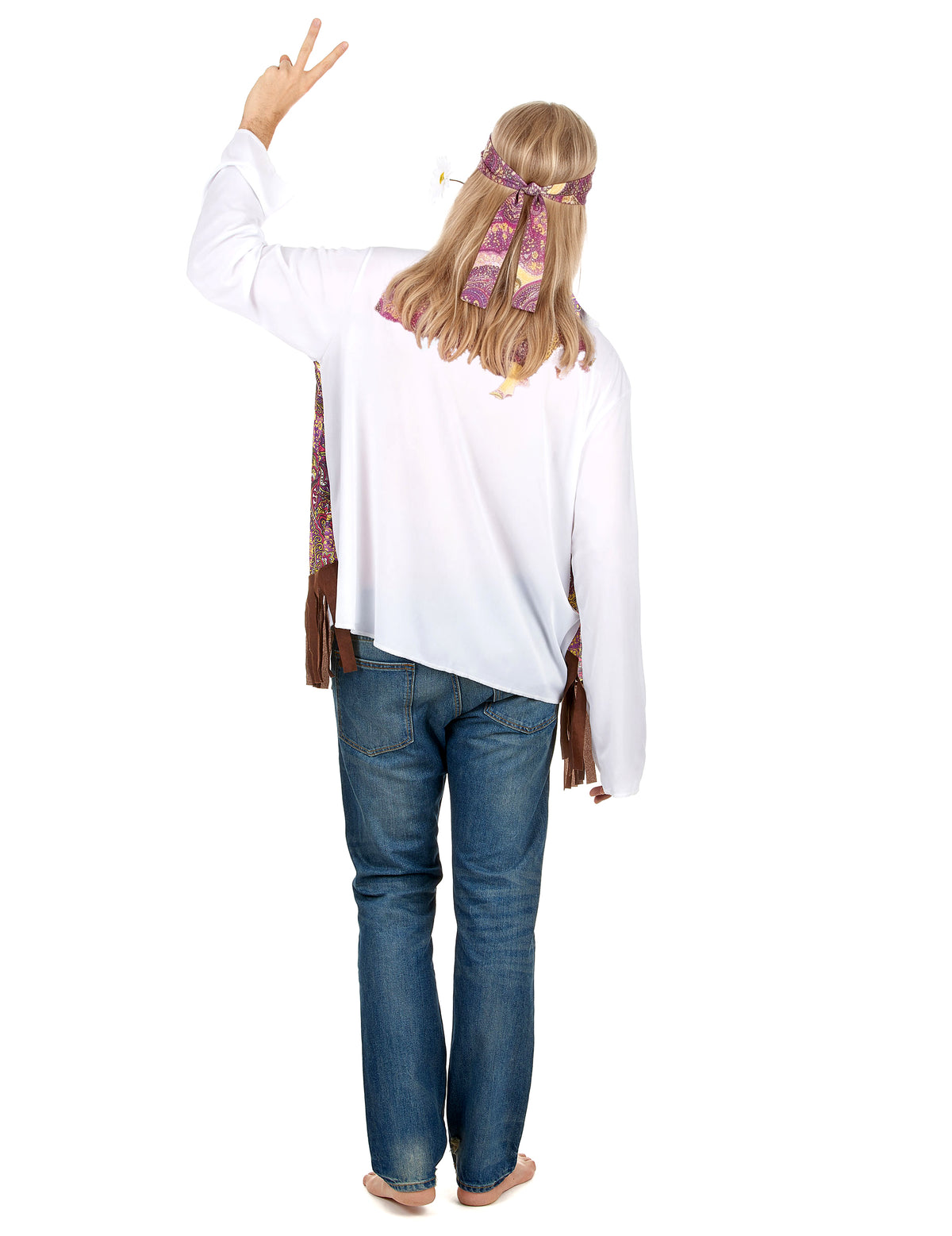 Maskovanie hippie s mužskými strapcami