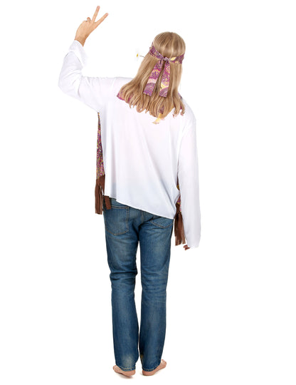 Maskovanie hippie s mužskými strapcami