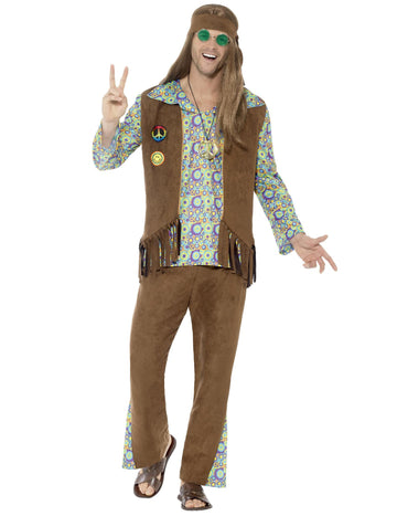 Maskovanie mužov Hippie 60. rokov