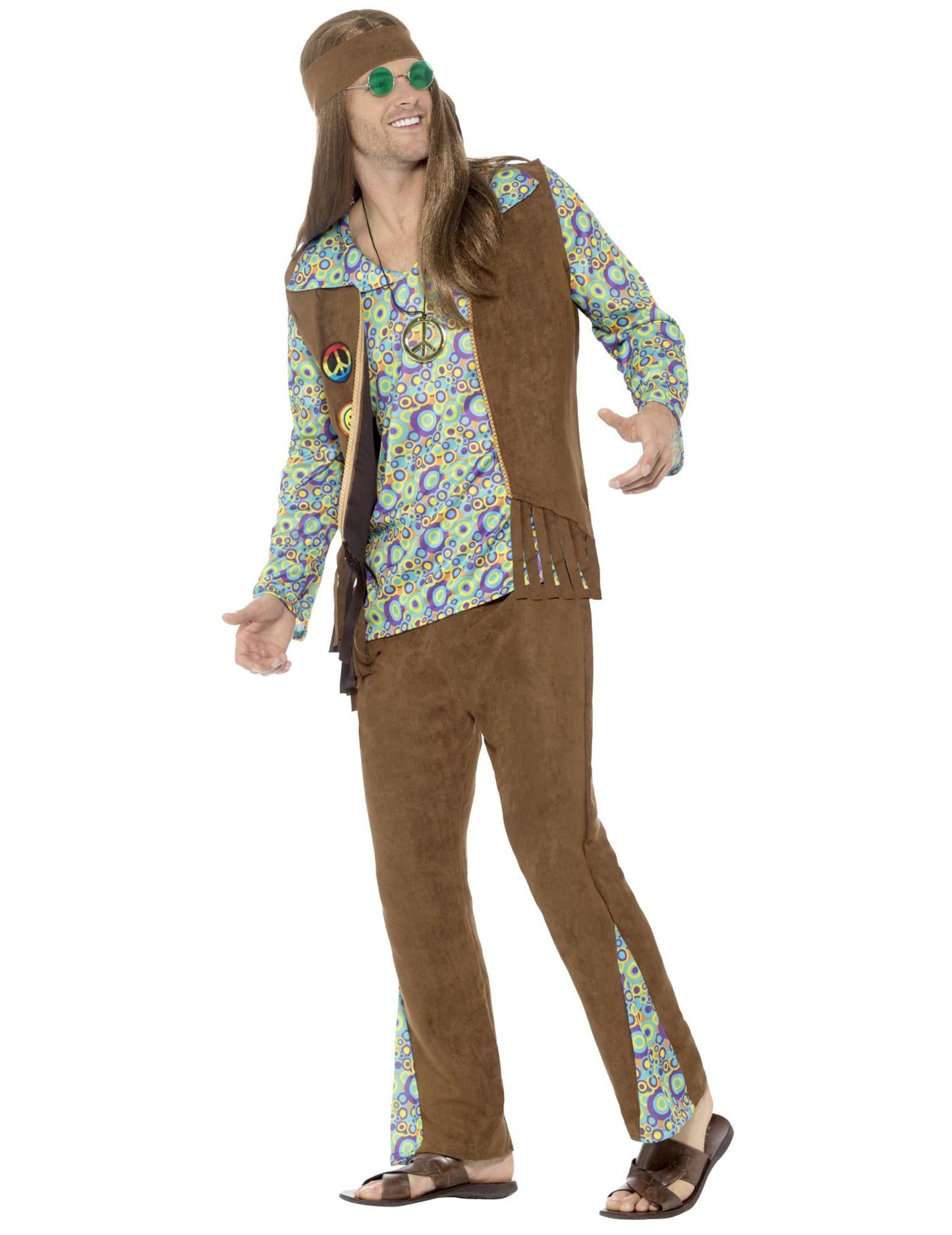 Maskovanie mužov Hippie 60. rokov