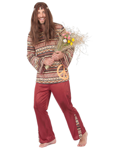 Hippie Bordeaux Pánsky kostým