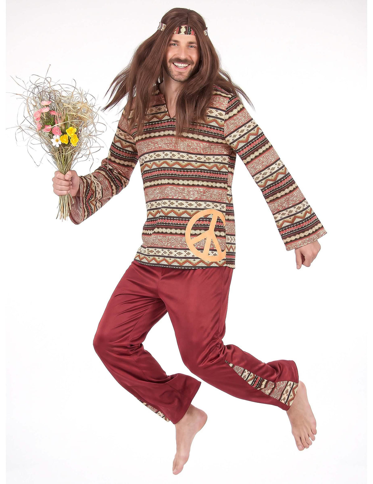 Hippie Bordeaux Pánsky kostým
