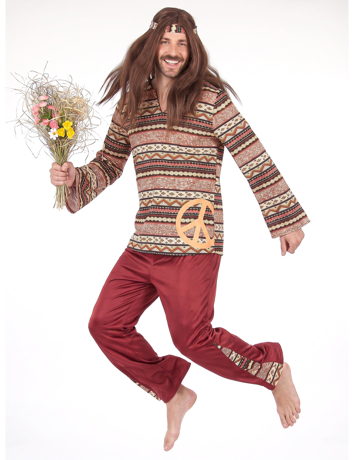 Hippie Bordeaux Pánsky kostým