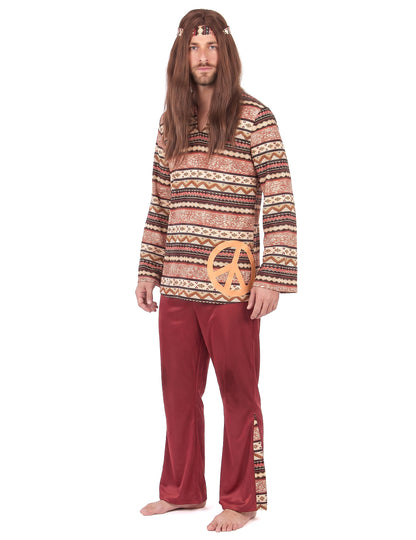 Hippie Bordeaux Pánsky kostým