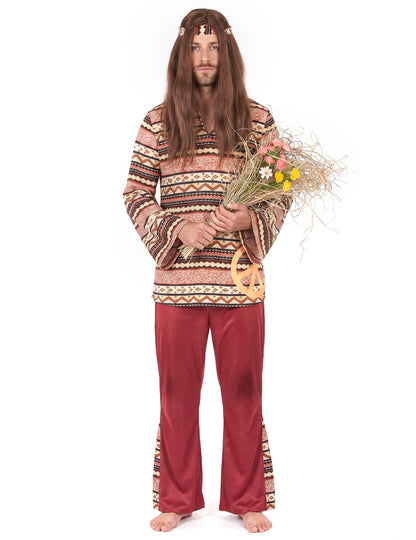 Hippie Bordeaux Pánsky kostým