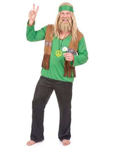 Zelené a čierne maskovanie hippie