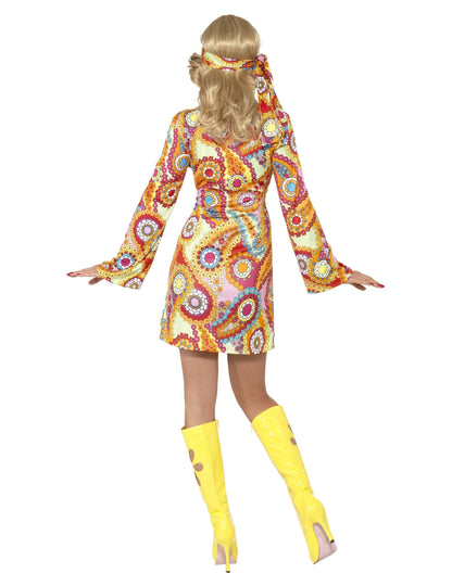 Hippie kostým farebné vzory žena