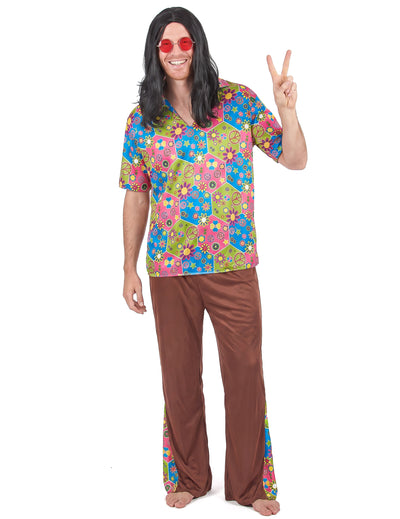 Hippie kostým pre mužov s rozšírenými nohavicami