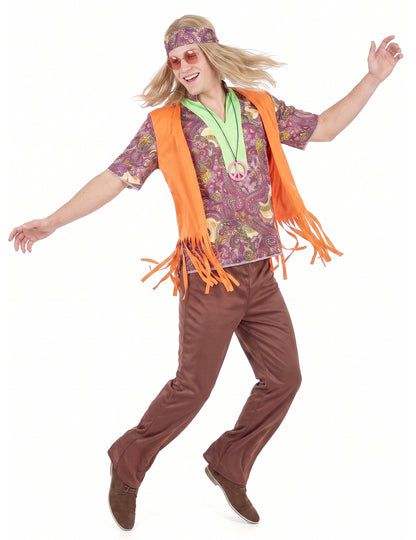 Ružové hippie a hnedý muž maskovanie