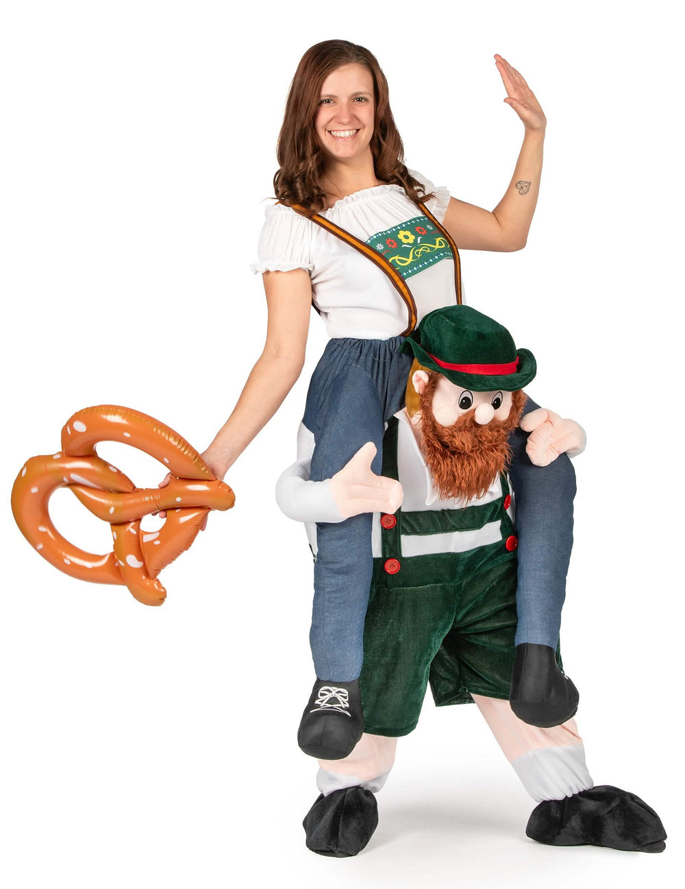 Nes ma pretzel z kostýmu na chrbte bavorské pre dospelý