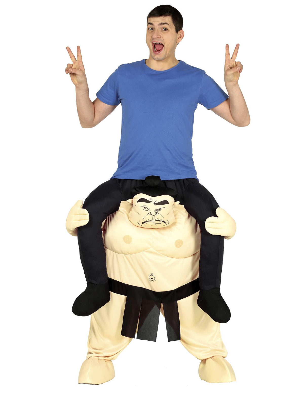 Kostým sumo na chrbát pre dospelého béžová a čierna