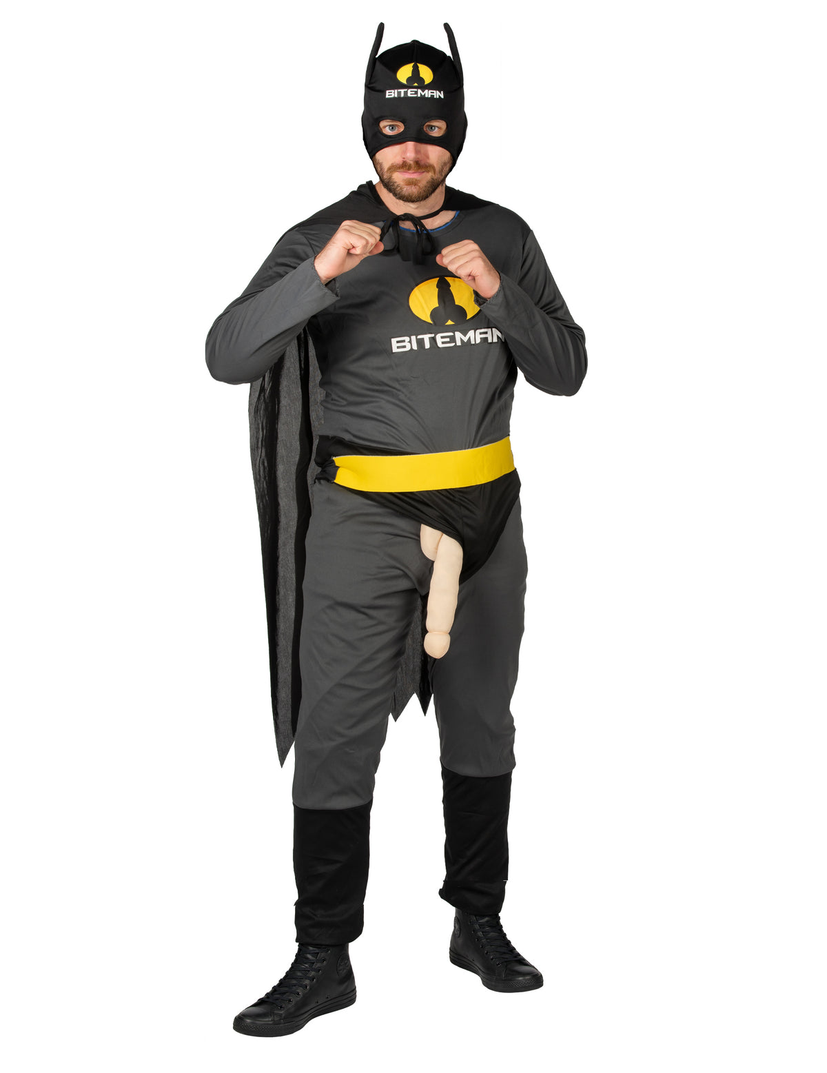 Čierny biteman vtipný kostým