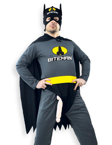 Čierny biteman vtipný kostým