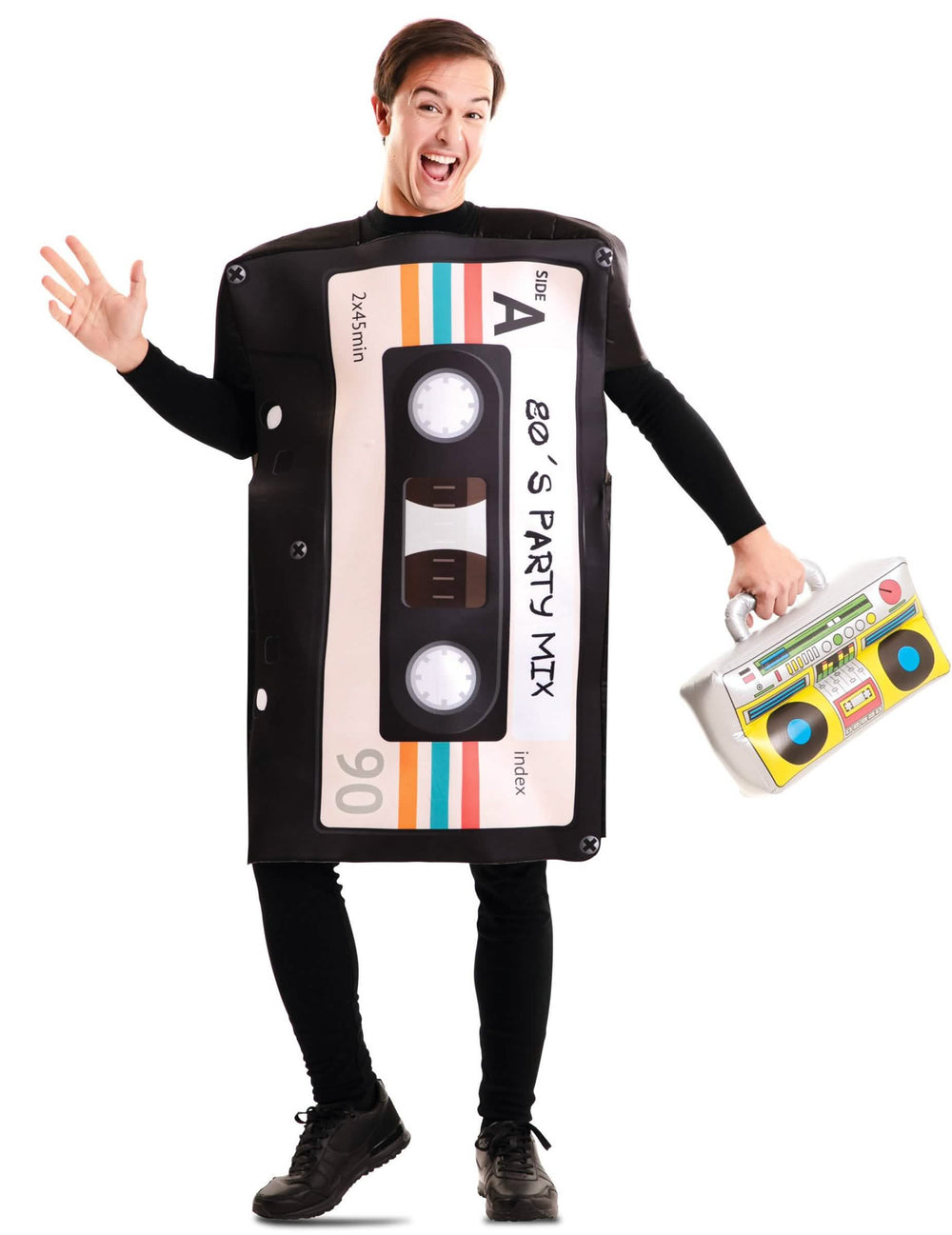 humorné kostým audio kazety pre dospelý čierna a biela