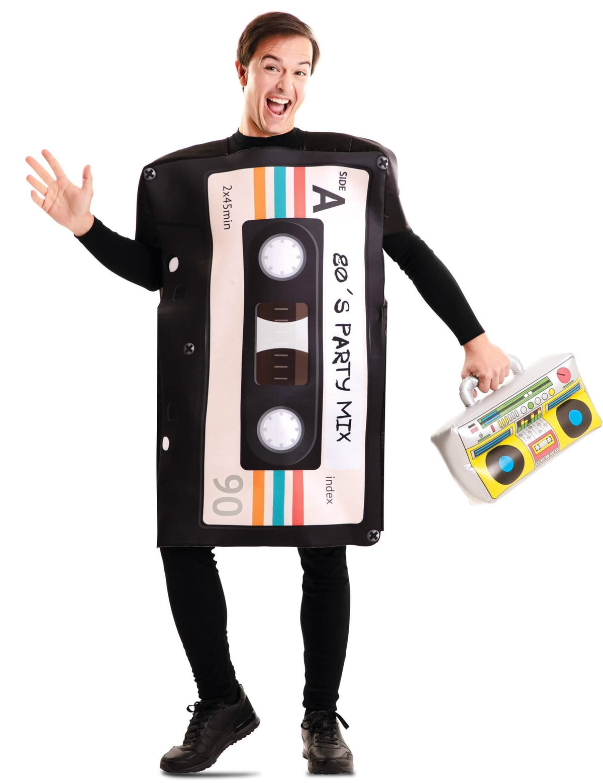 humorné kostým audio kazety pre dospelý čierna a biela
