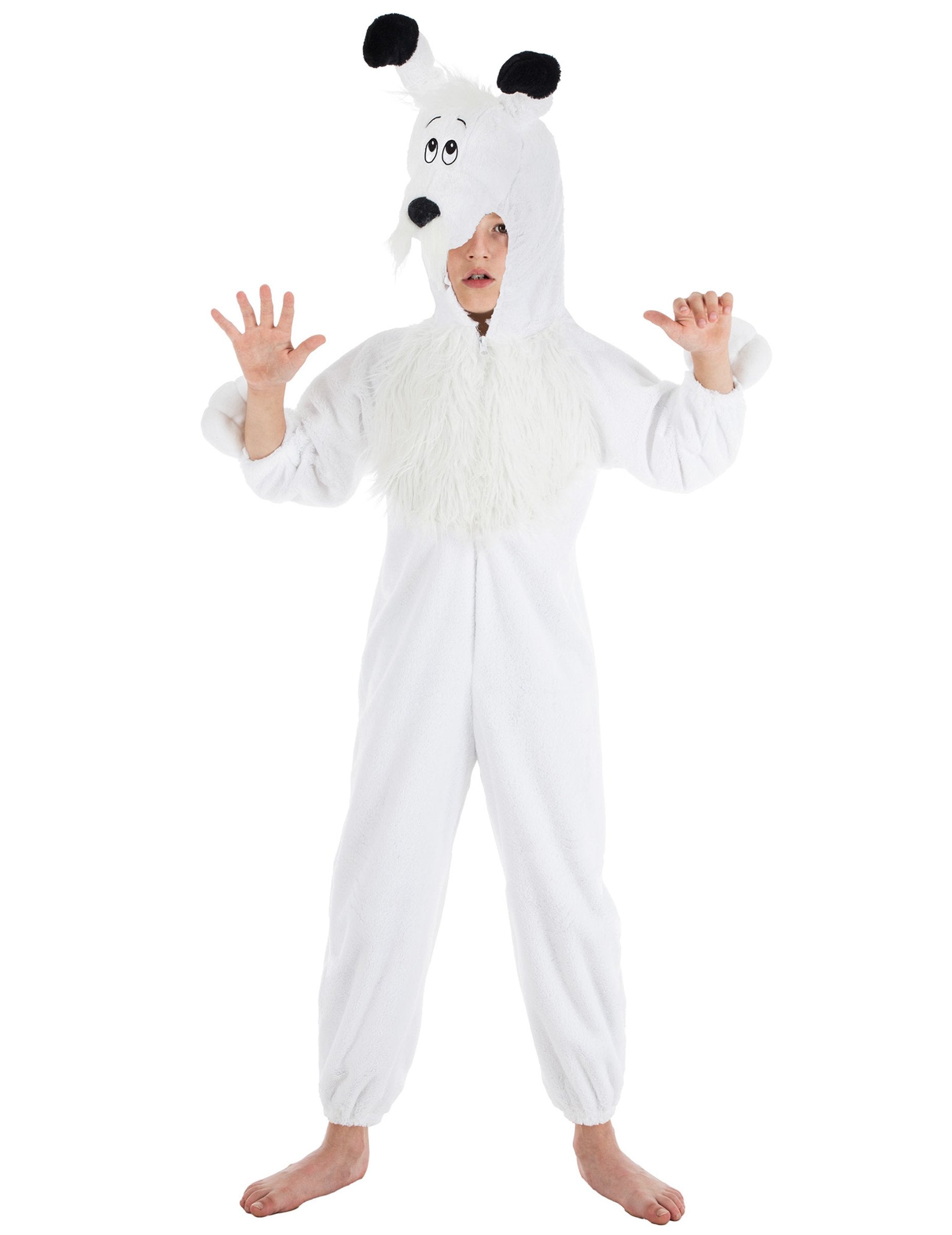 Déguisement Idefix Astérix et Obélix™ pour enfant blanc à oreilles noires