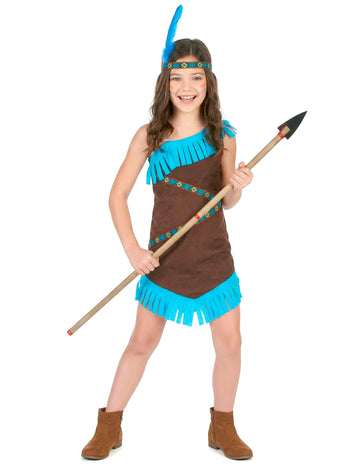 Hnedé a modré dievča indické maskovanie