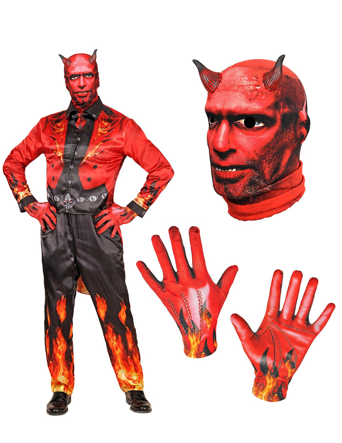 Kostým pre dospelých s diabolským ohňom