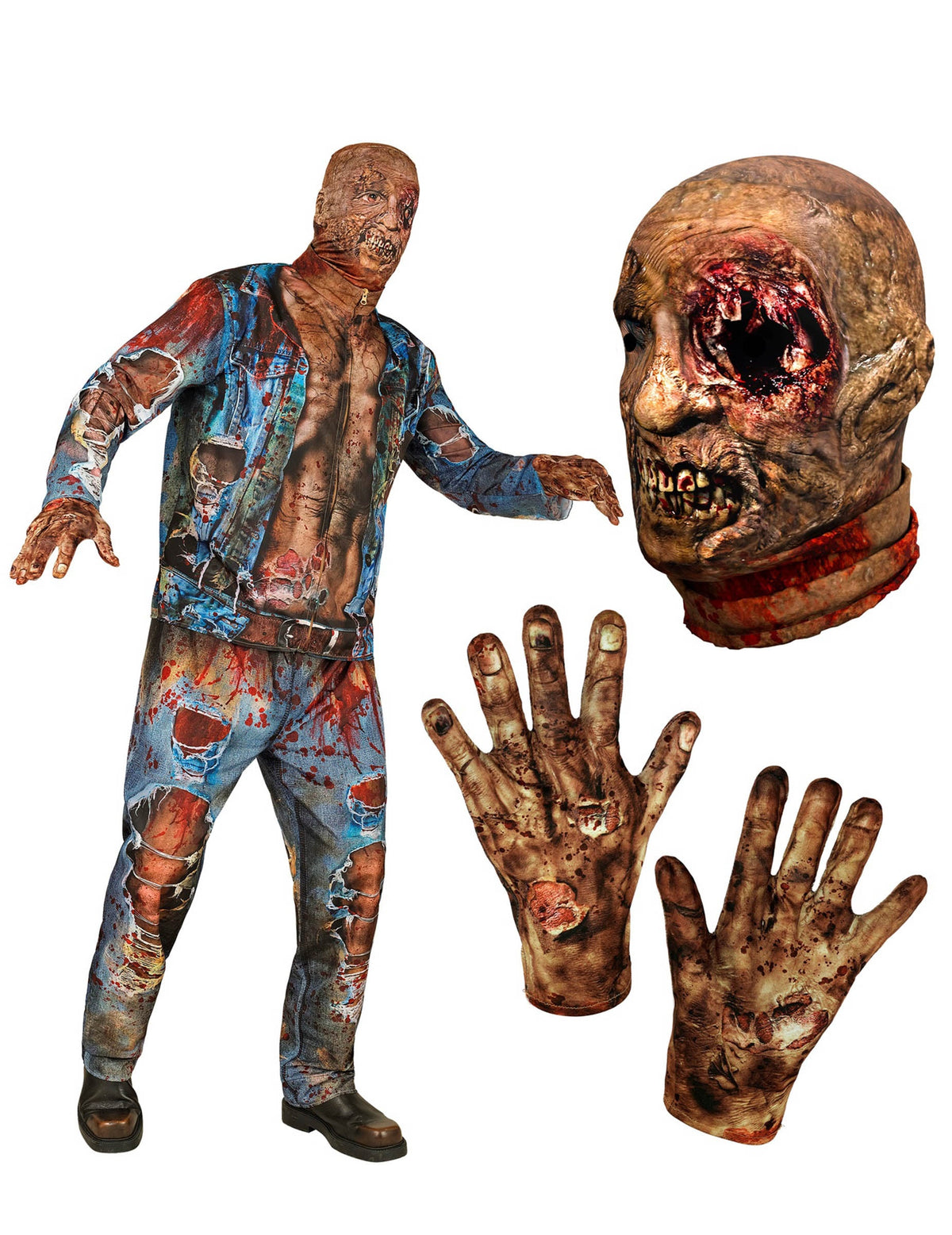 Dospelý kompletný zombie kostým